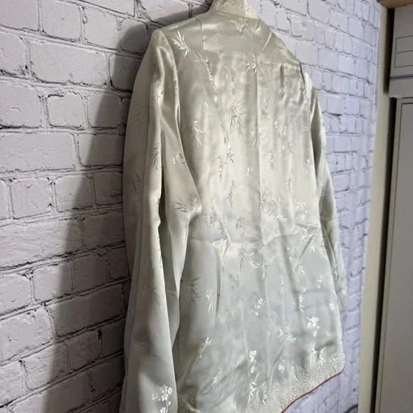 VTG PEONY BRAND Shanghai China Silk Jacket Blazer Asian Kimono Reversible Sz MED - Picture 12 of 14